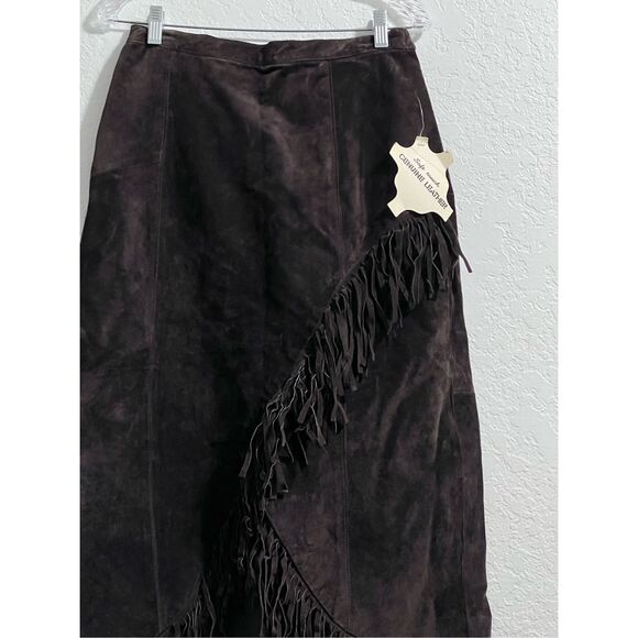 Fringed Black Midi Skirt - Picture 2 of 5